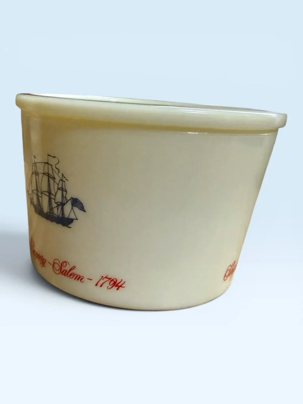 Vintage Shulton Old Spice Shaving Mug Made Of White Milk Glass